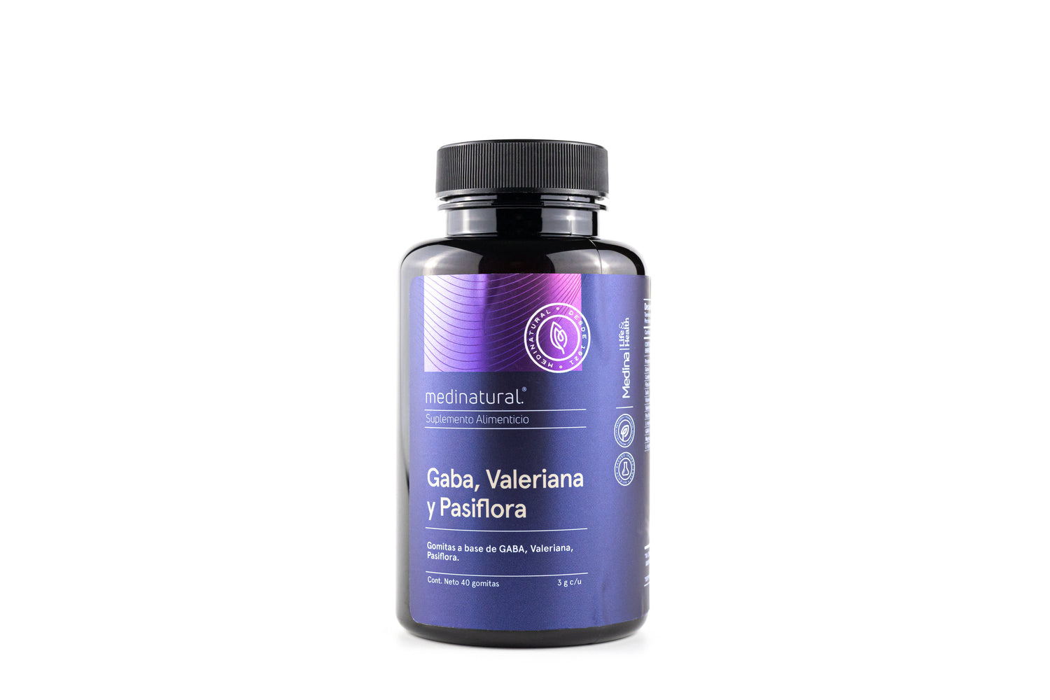 Medinatural Gaba, Valeriana Y Pasiflora Gomitas 40 Pzas De 3gr