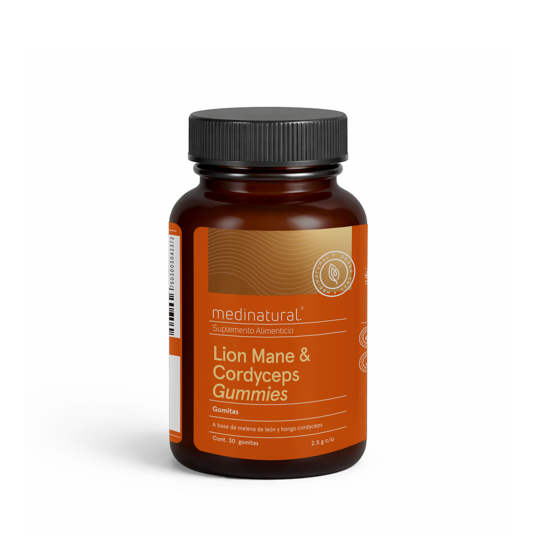 Medinatural Gomitas Melena León y Cordyceps 30 Gomitas (2.5 g c/u)