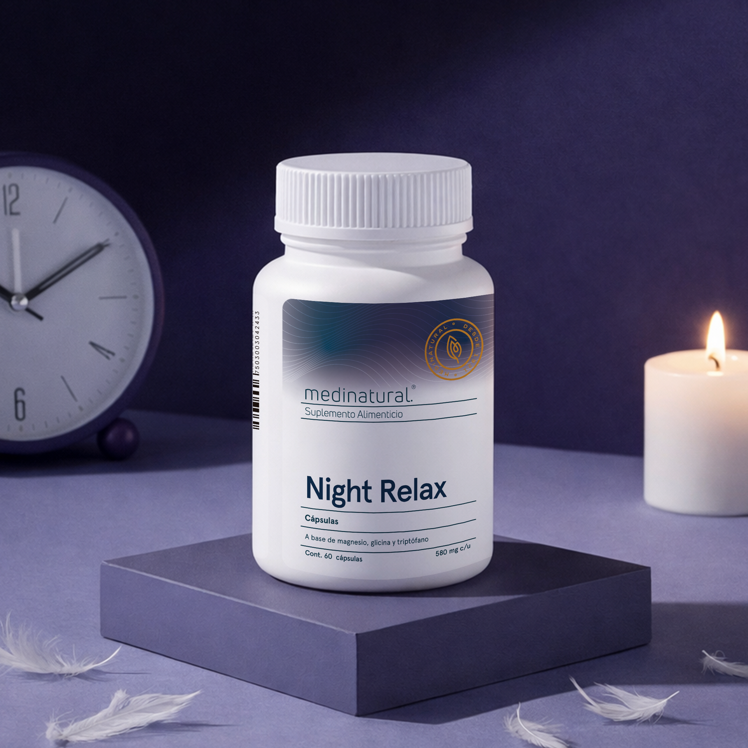Medinatural Night Relax 580 mg 60 Cápsulas