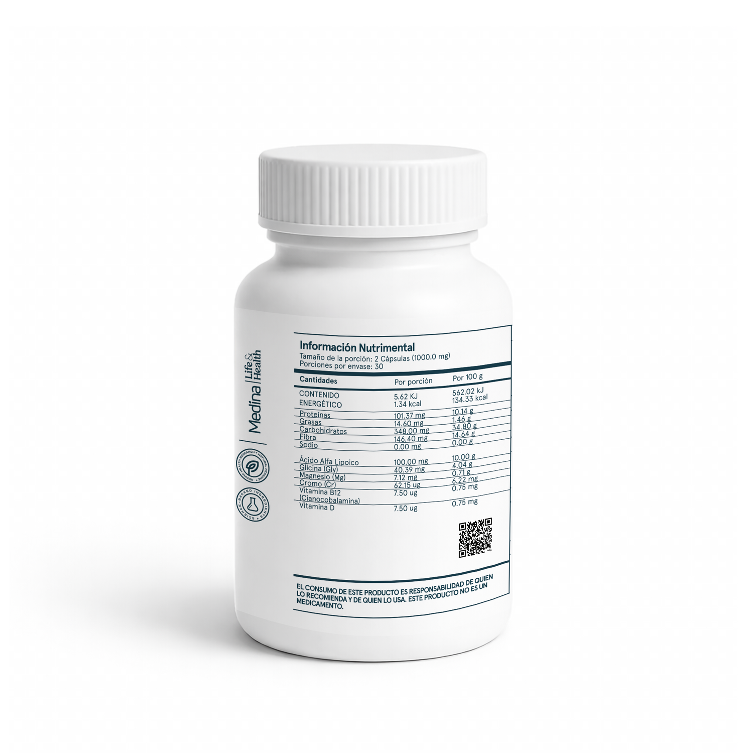 Medinatural Sugar Off 60 Cápsulas 500mg c/u