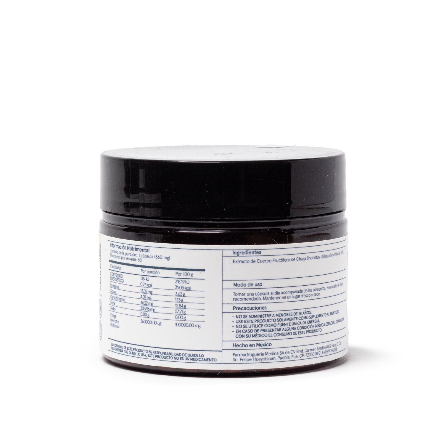 Medinatural Chaga Cápsulas 30pzs 360mg