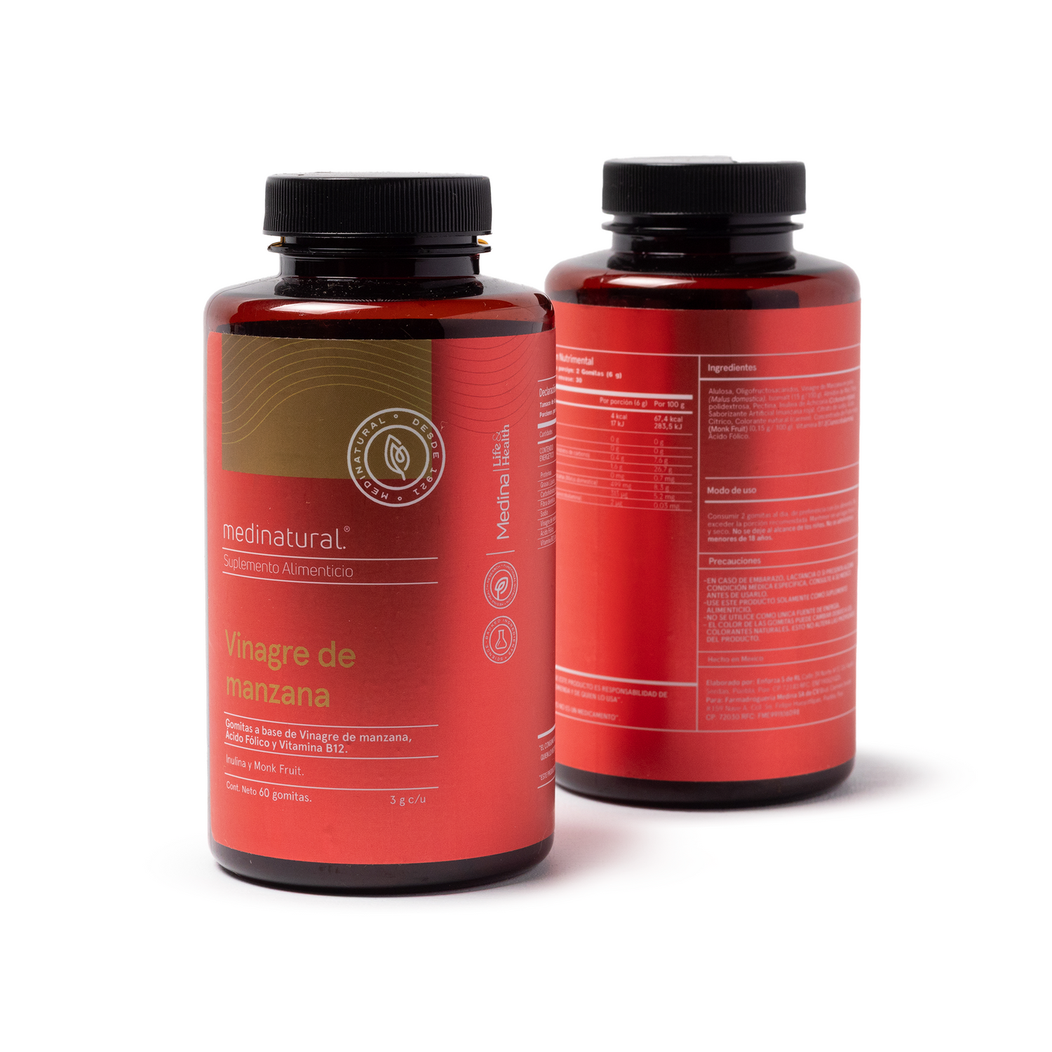Medinatural Vinagre Manzana Gomitas 60pzs 3g