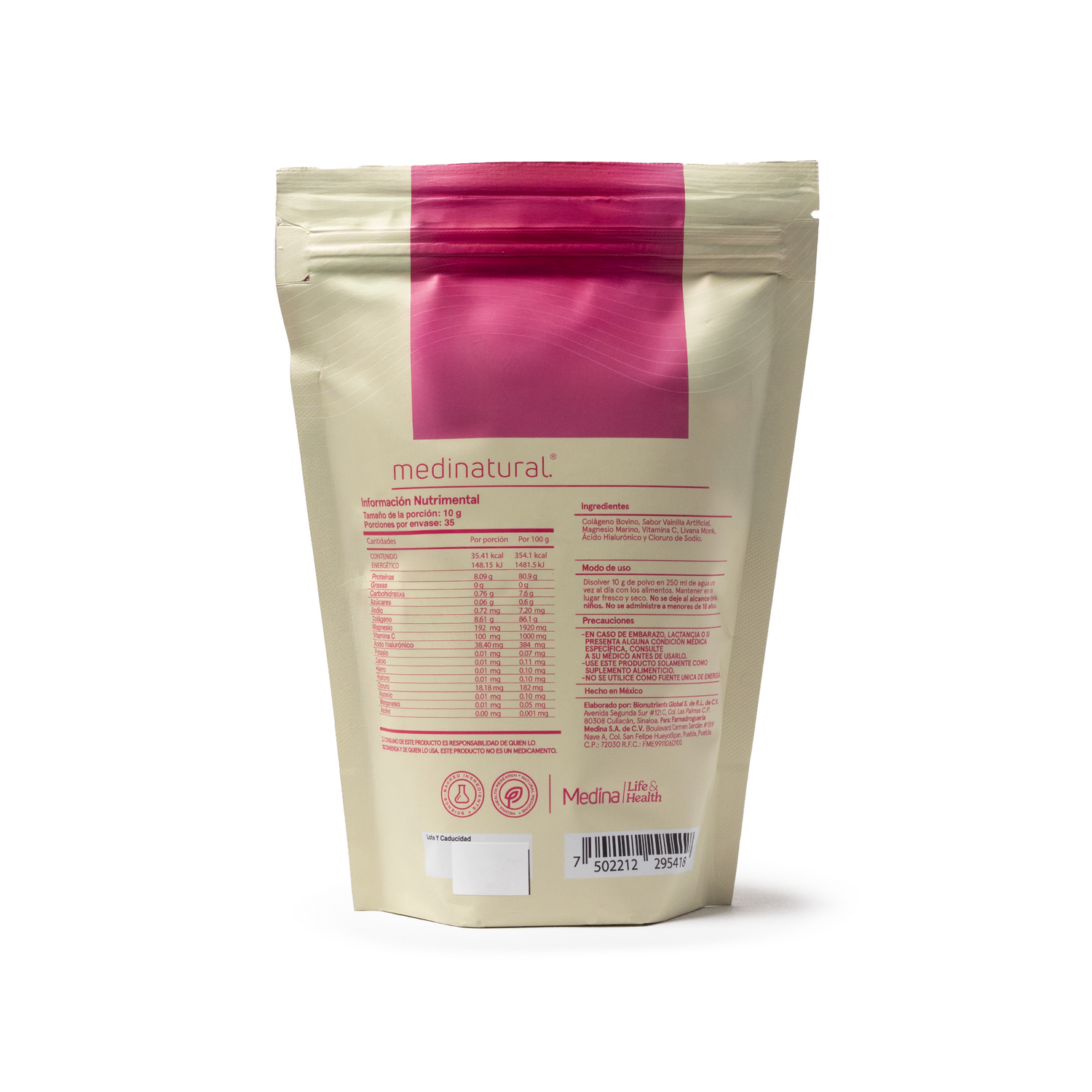 Medinatural Colágeno Sabor Vainilla 350g