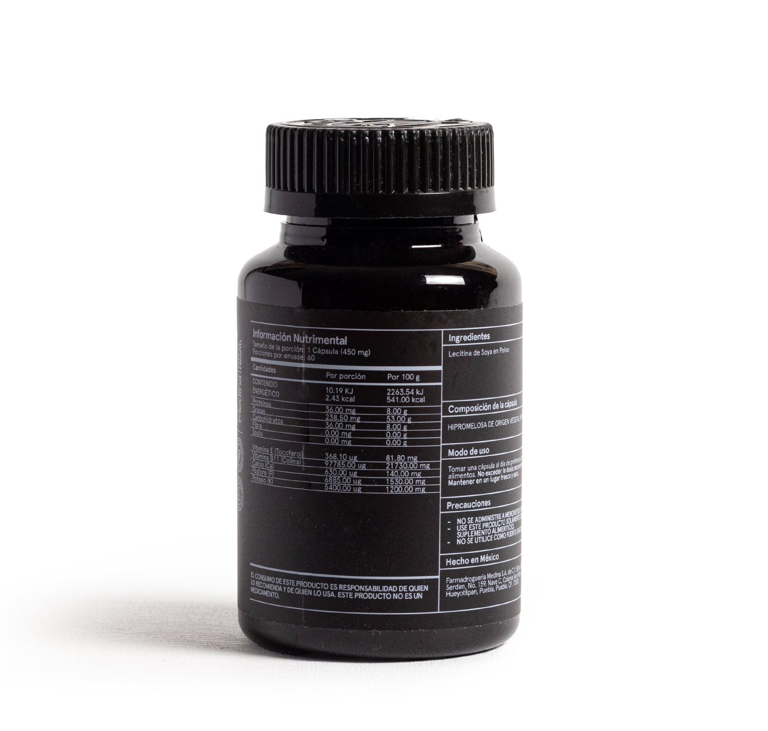 Medinatural Lecitina Soya 450mg 60 Cápsulas
