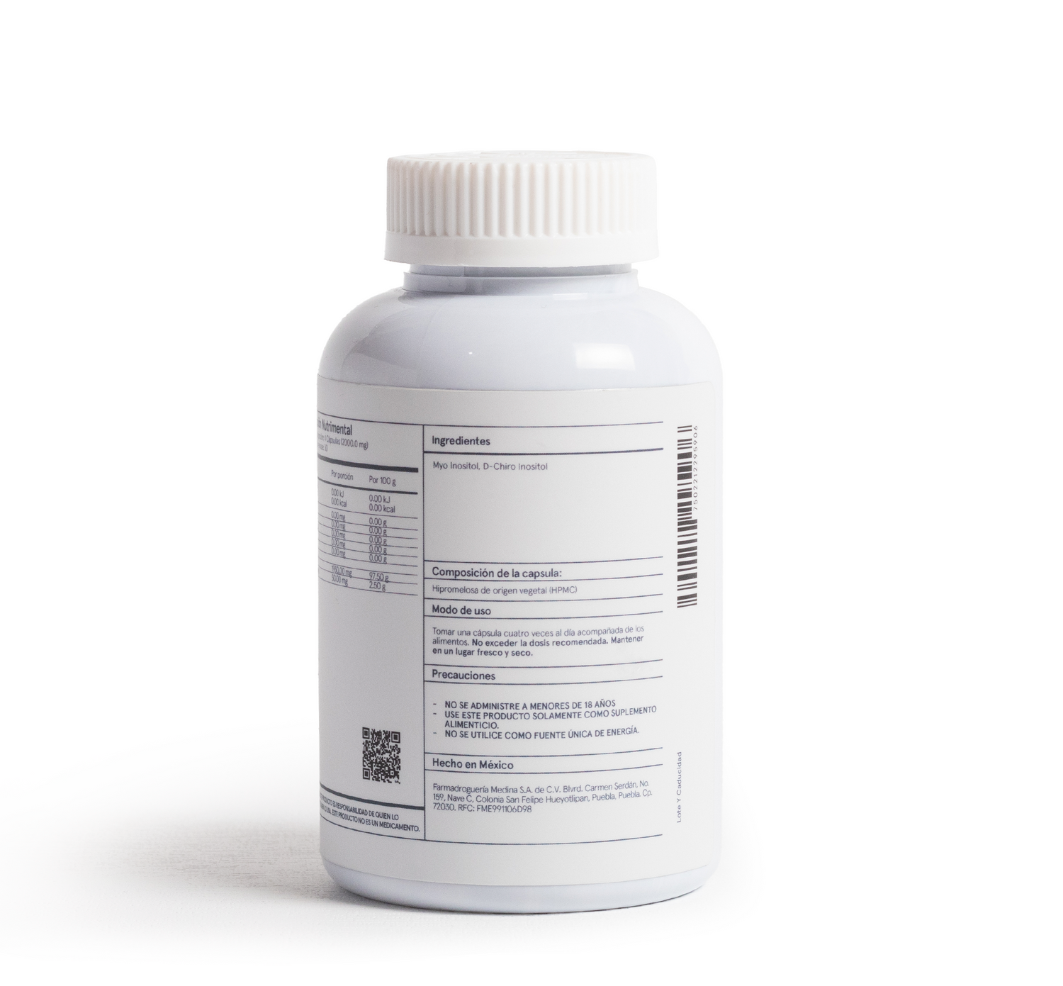 Medinatural Myo & Chiro Inositol (40:1) Ratio 120 cápsulas de 500mg