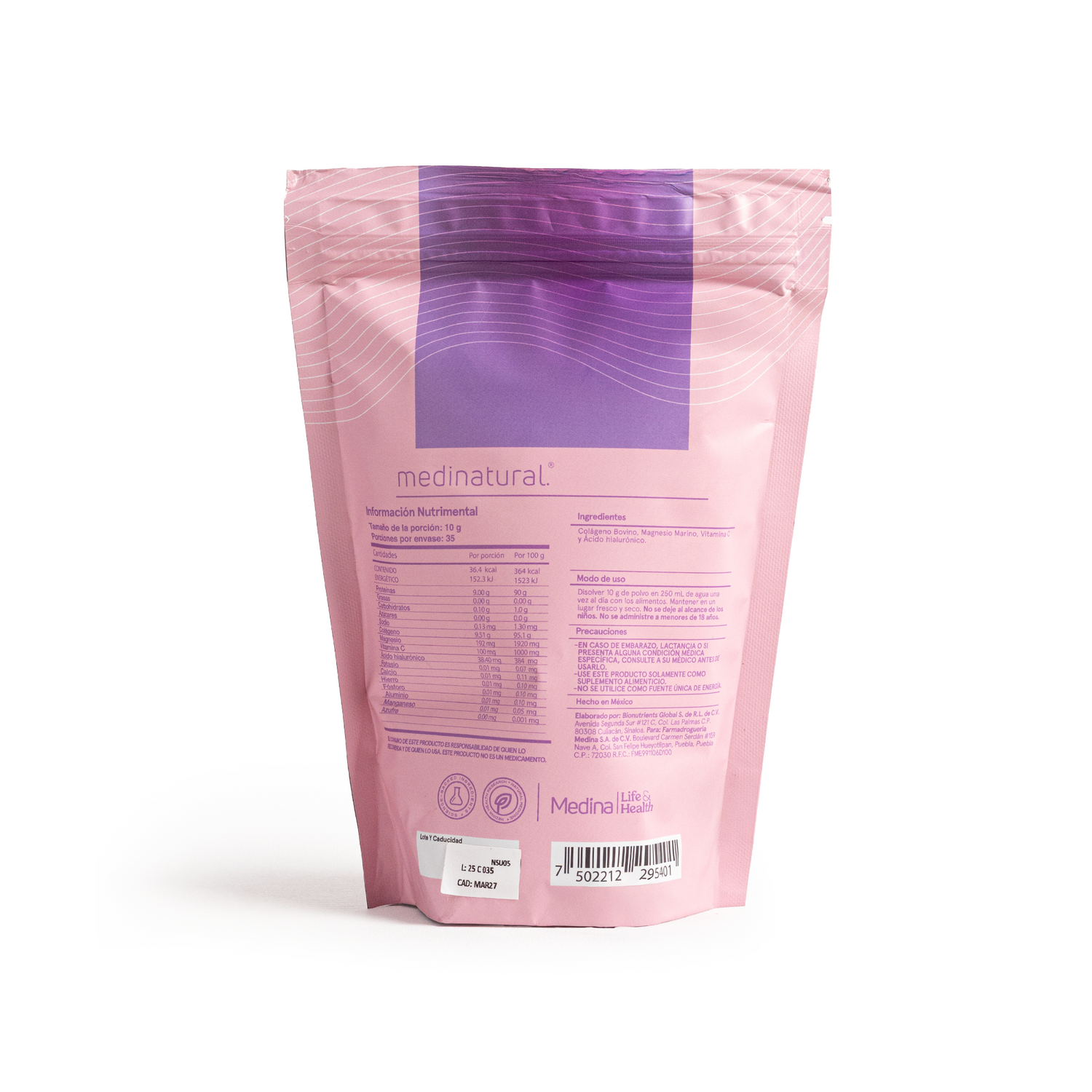 Medinatural Colágeno sin Sabor 350g