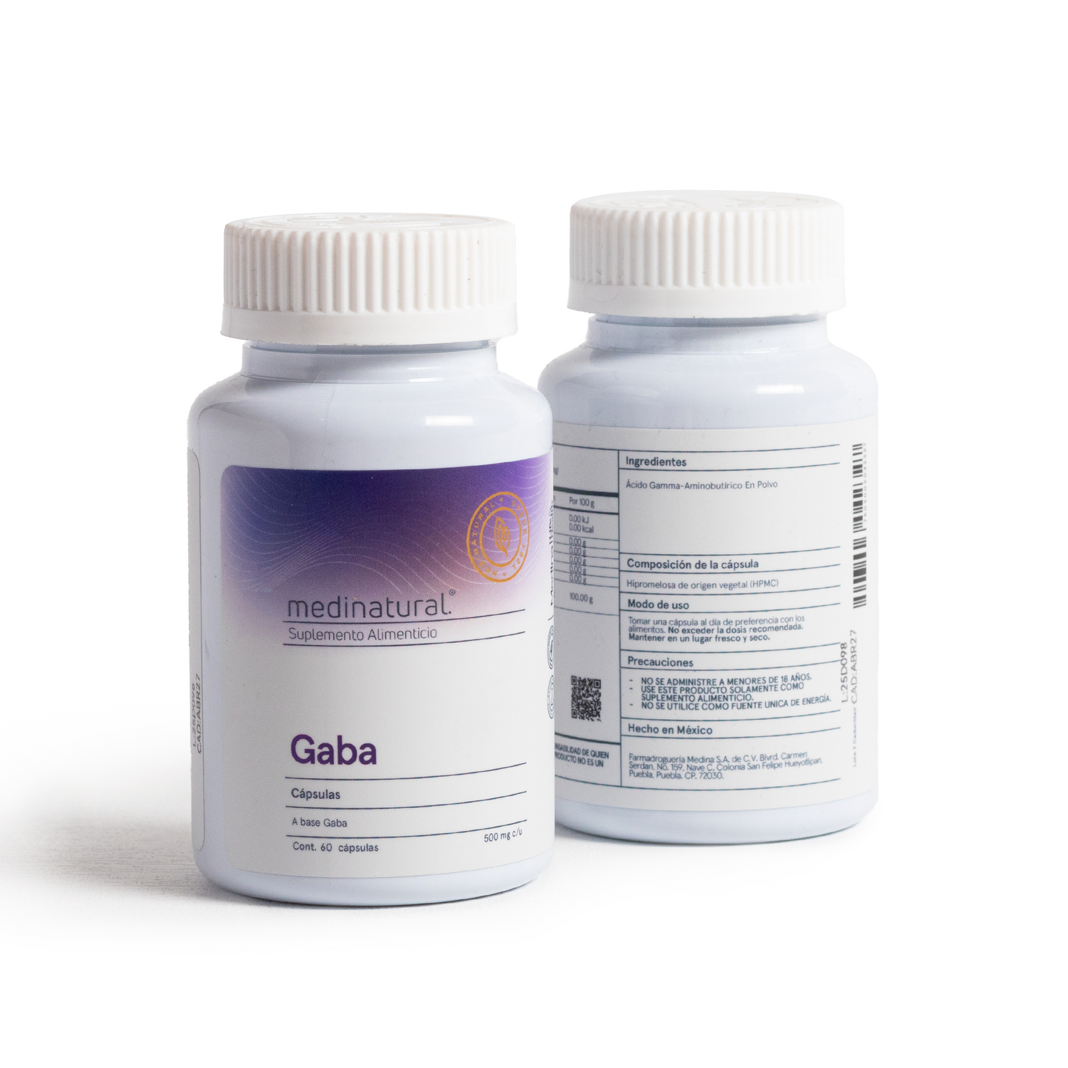 Medinatural Gaba 60 Cápsulas 500mg c/u