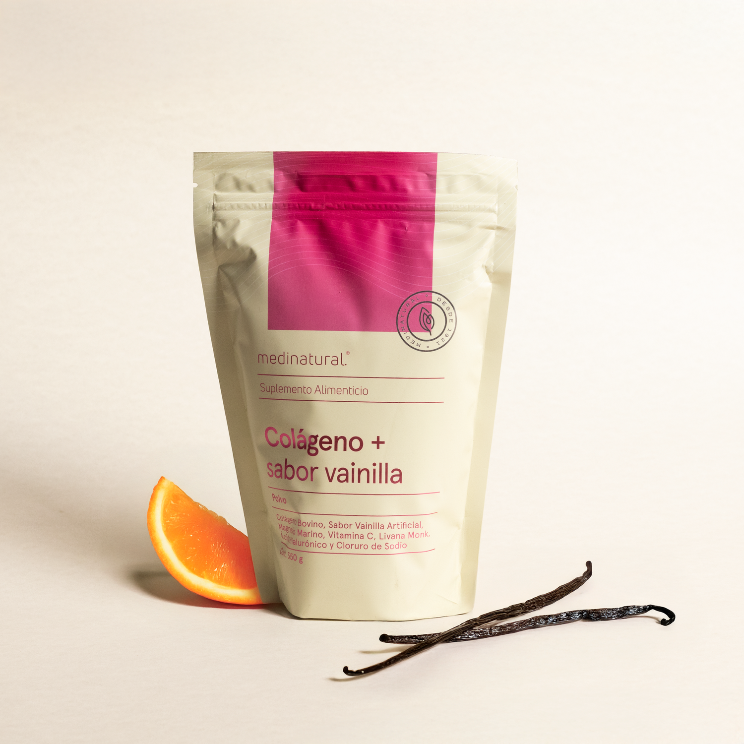 Medinatural Colágeno Sabor Vainilla 350g