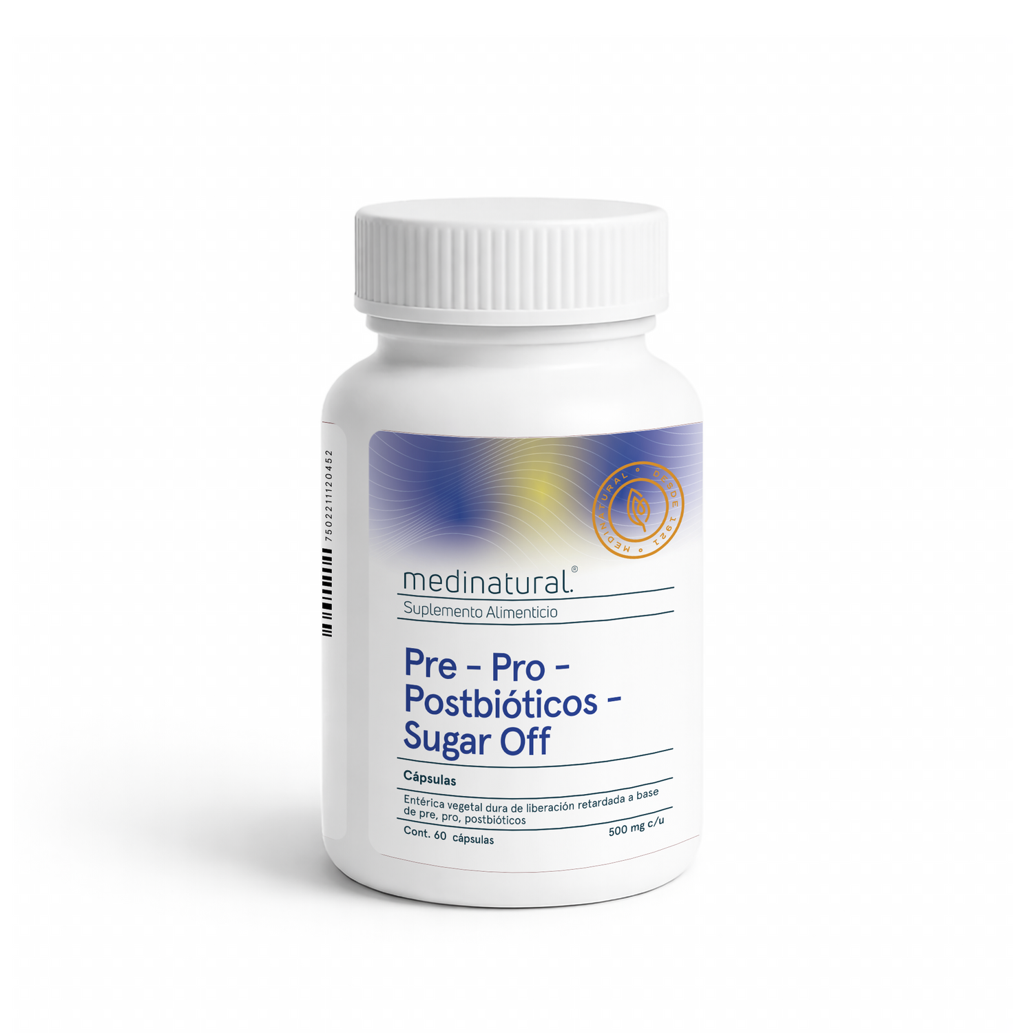 Medinatural Pre-Pro-Postbioticos - Sugar Off 60 Cápsulas 500mg