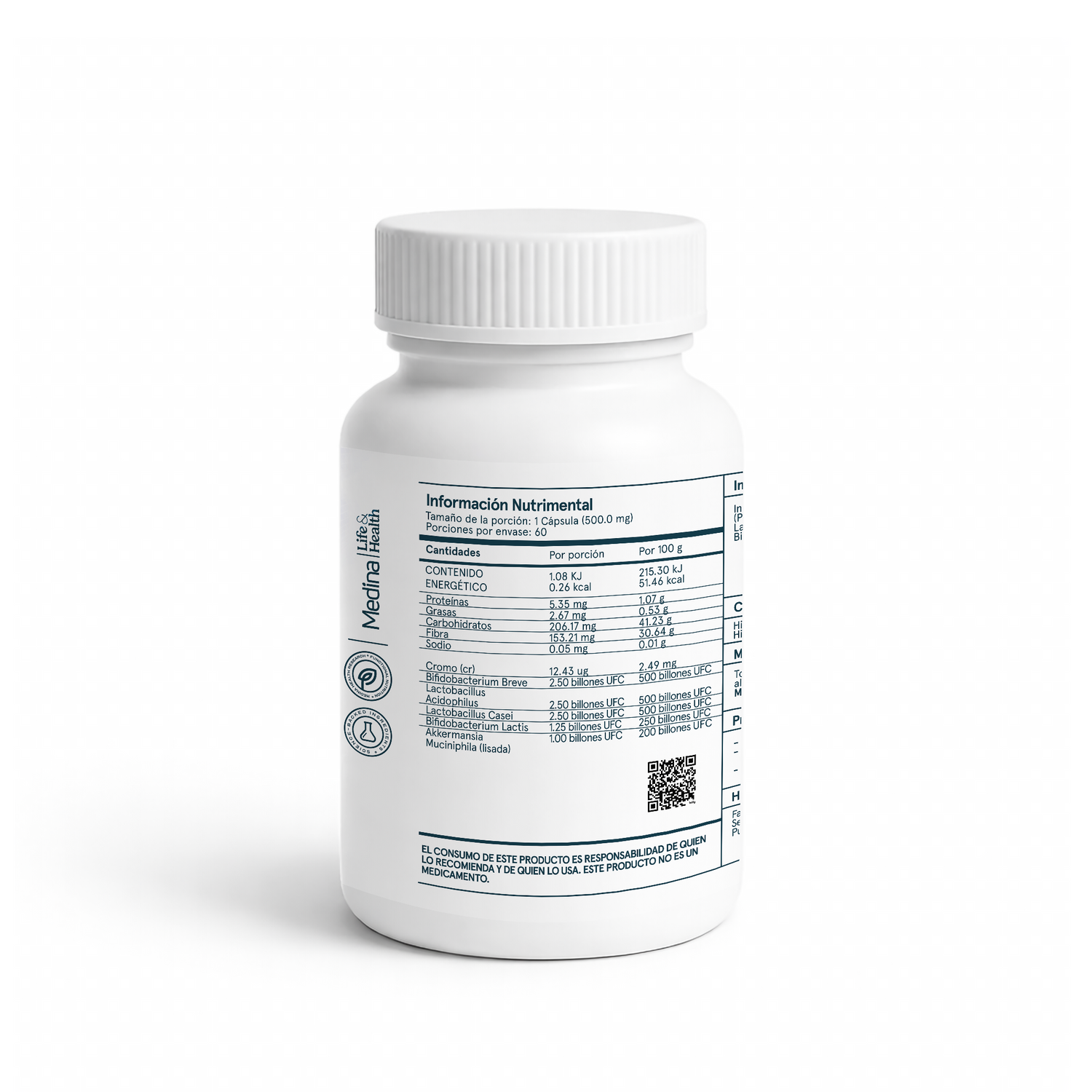 Medinatural Pre-Pro-Postbioticos - Sugar Off 60 Cápsulas 500mg