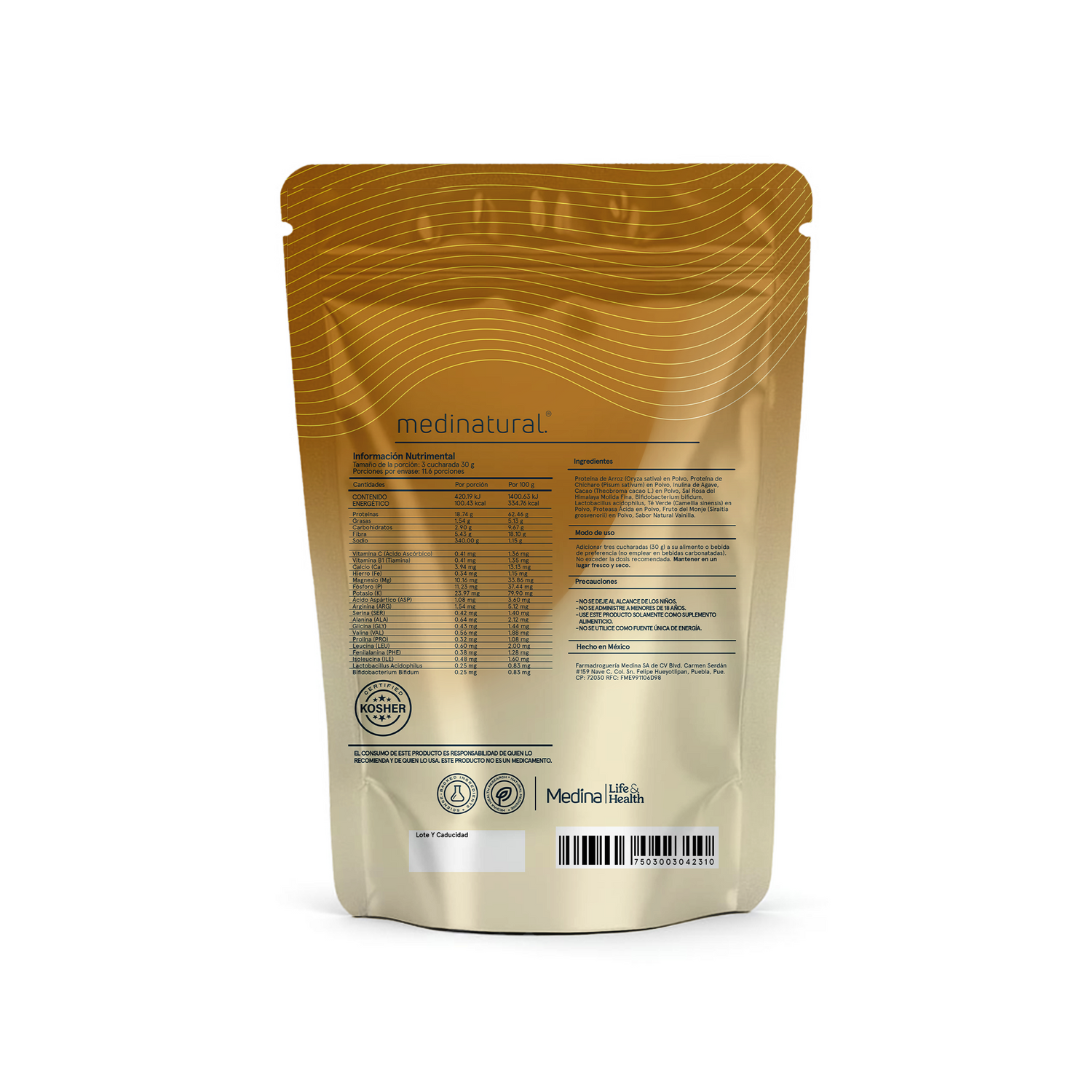 Medinatural Proteina Vegetal Vainilla 350g